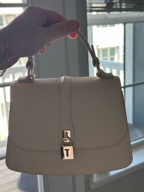 Ted Baker - Ivory Textured Padlock Top Handle Bag